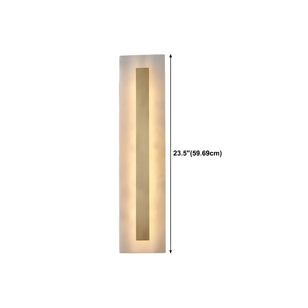 Modern Brass Oval Stone Wall Sconce Dimmable LED for Bedroom Image - 27