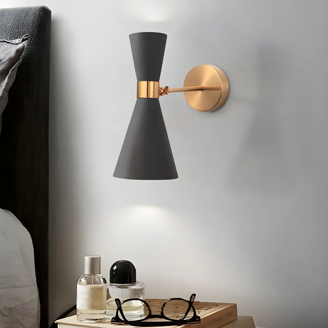 Modern Metal Cone Adjustable Wall Sconce LED for Bedroom Image - 1 | homeyfad