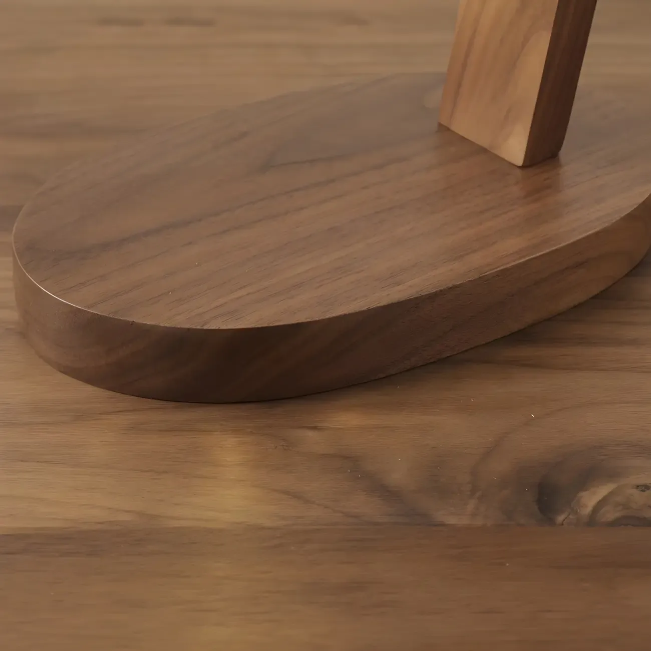 Retro Brown Gold Glass Wood Base Arched Table Lamp Image - 10