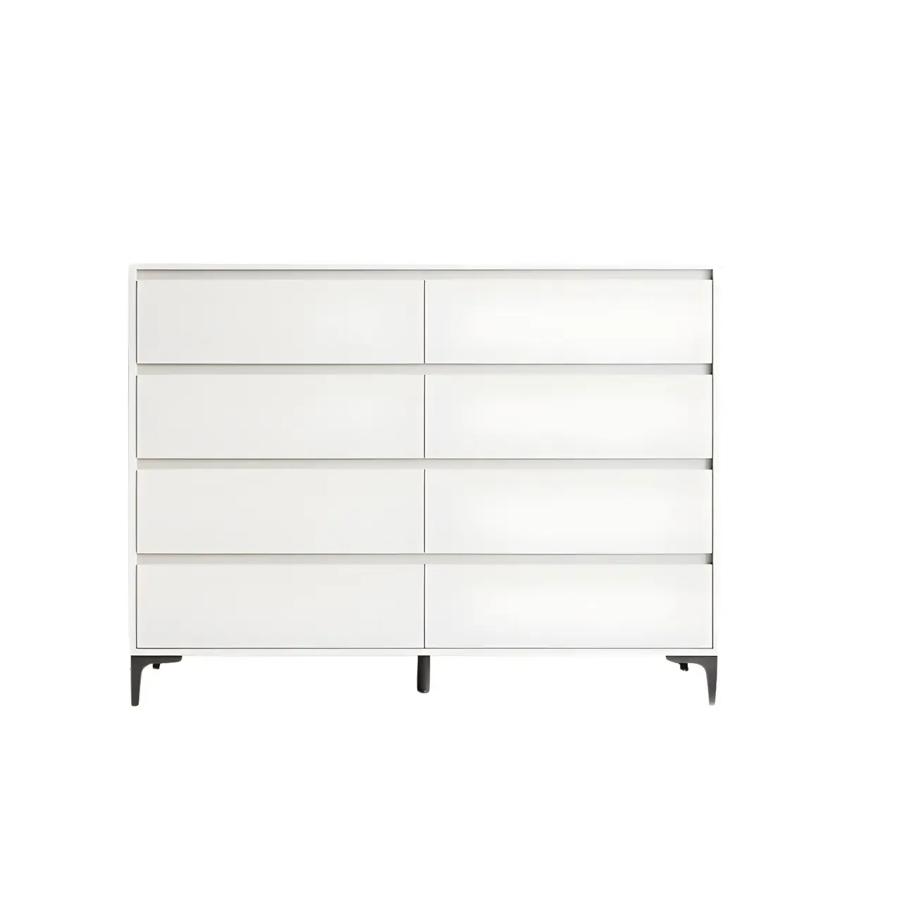 Minimalist Natural Wooden Double Dresser with Storage Image - 5