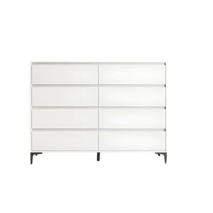 Minimalist Natural Wooden Double Dresser with Storage Image - 5