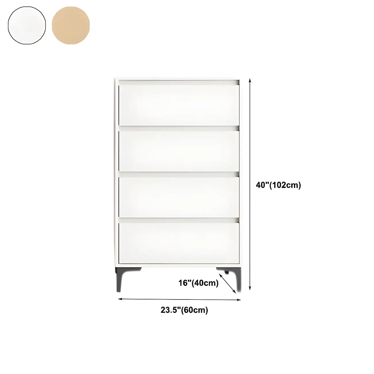 Minimalist Natural Wooden Double Dresser with Storage #size