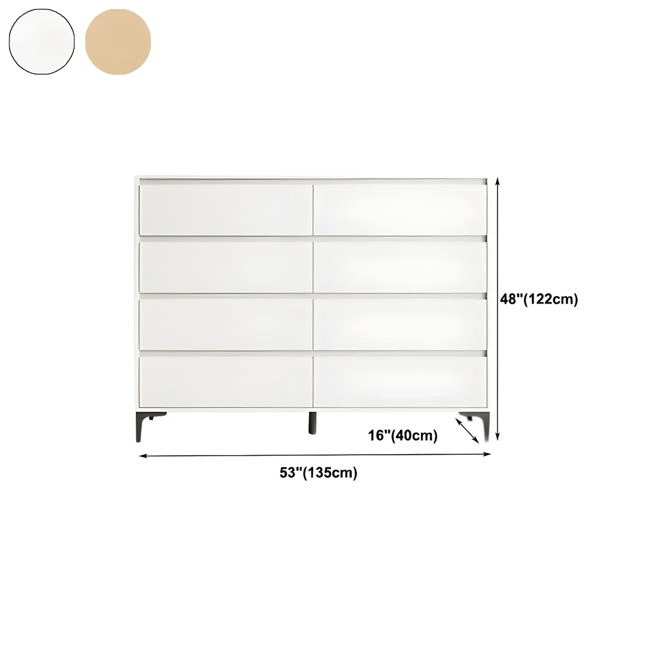Minimalist Natural Wooden Double Dresser with Storage Image - 19