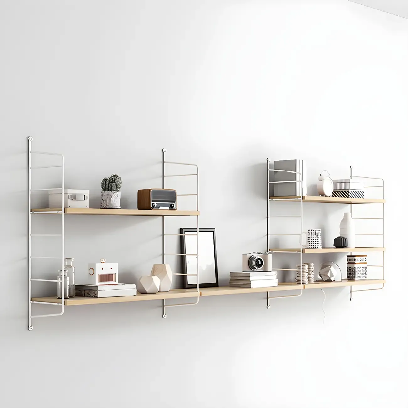 3-Shelf Nut-Brown Wall-Mounted Wood Open Bookcase Image - 6