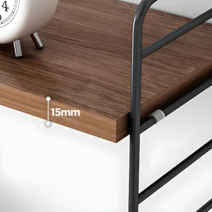 3-Shelf Nut-Brown Wall-Mounted Wood Open Bookcase Image - 16