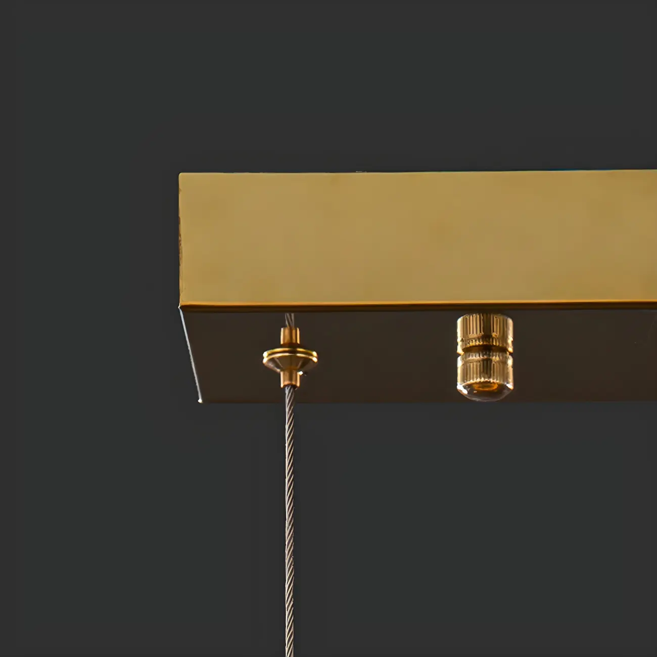 Kitchen Modern Crystal Gold Rectangular Pendant Light Image - 11 | homeyfad