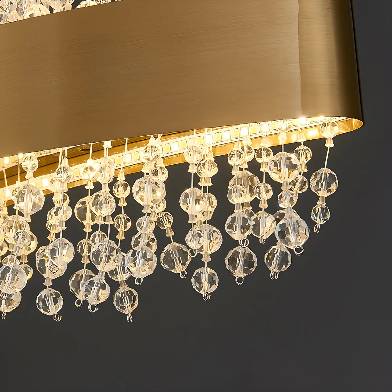 Adjustable Gold Crystal Island Light for Kitchens Image - 4 | homeyfad