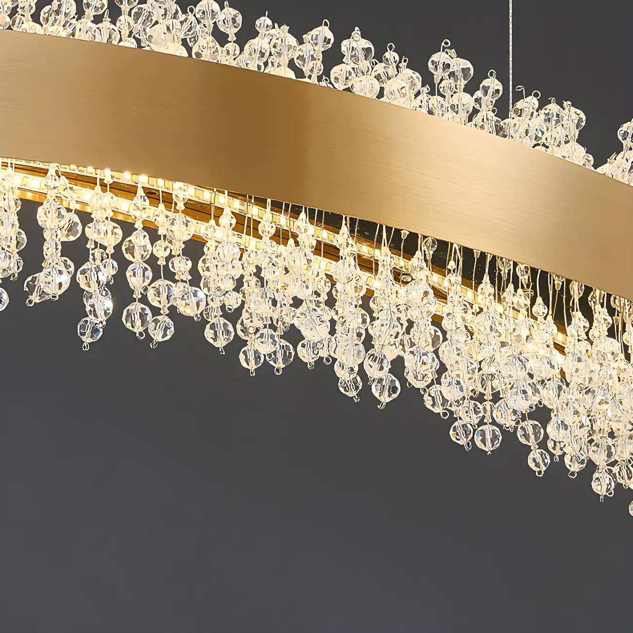 Adjustable Gold Crystal Island Light for Kitchens Image - 9 | homeyfad