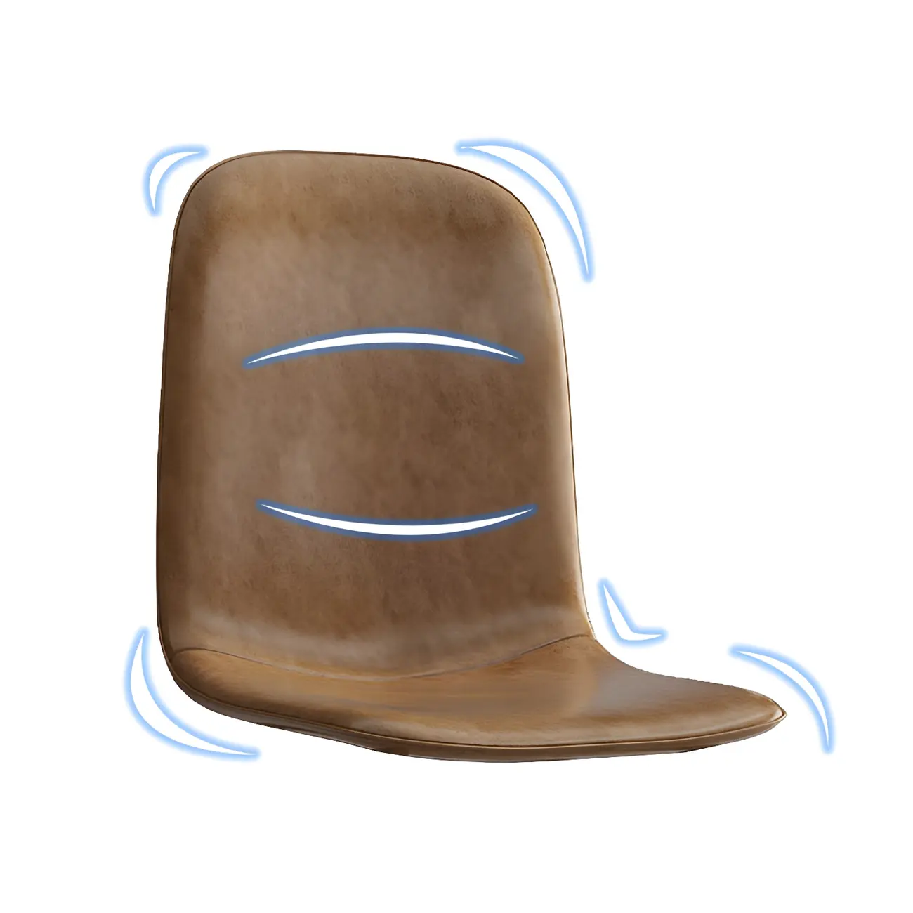 Industrial Armless Faux Leather Low Back Dining Chair Image - 10 | homeyfad