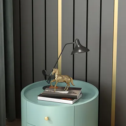 Glam Manufactured Wood Round 2-Drawer Nightstand Image - 13