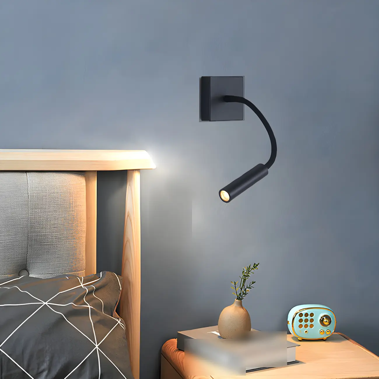 Modern Adjustable LED Wall Light for Bedroom Reading Image - 3 | homeyfad