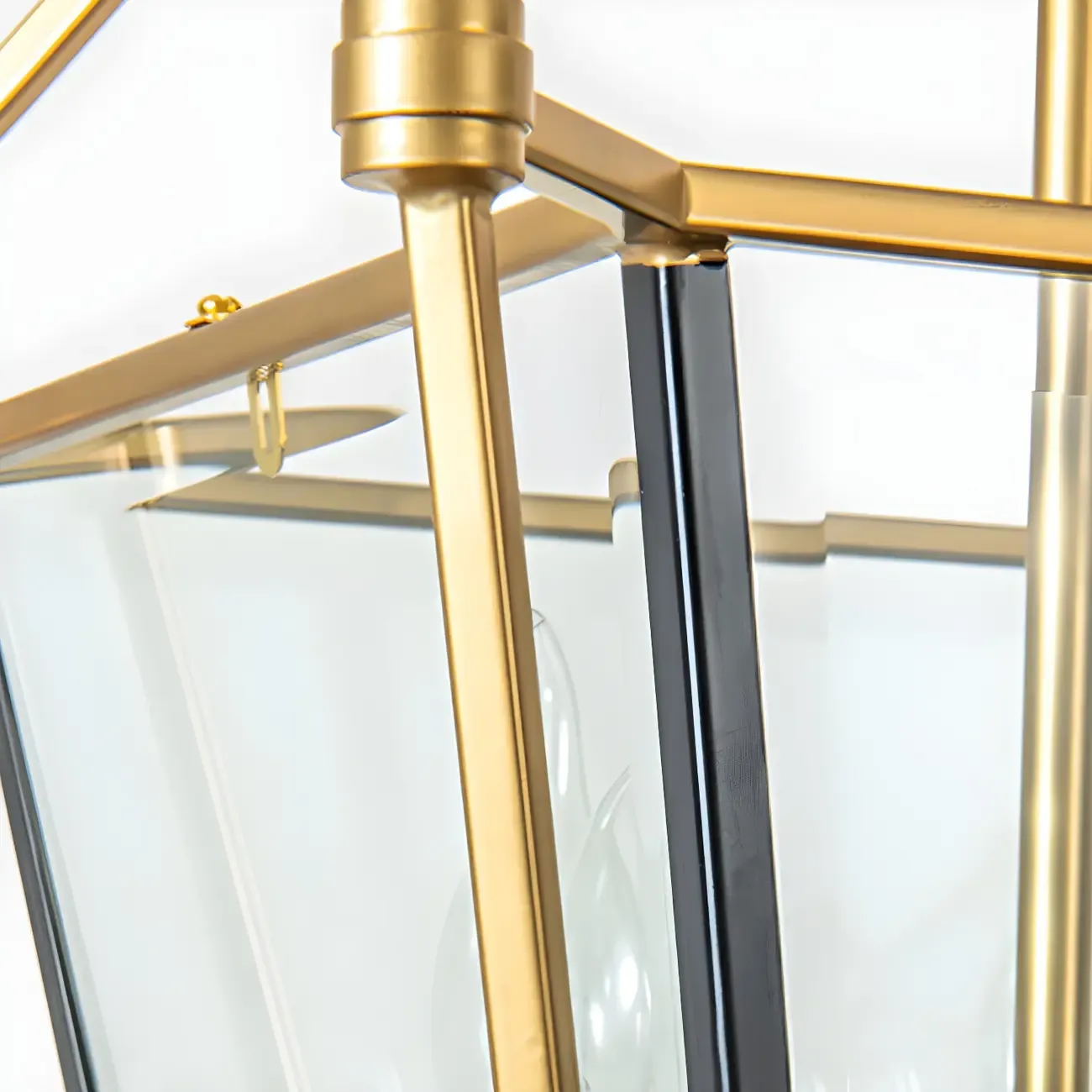 Gold Square Glass Crystal Modern Chandelier Light Image - 12