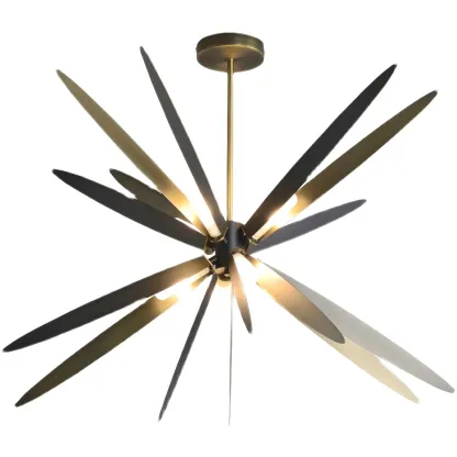 Postmodern Style Chandelier Light Metal Starburst Pendant Light for Living Room Image - 11