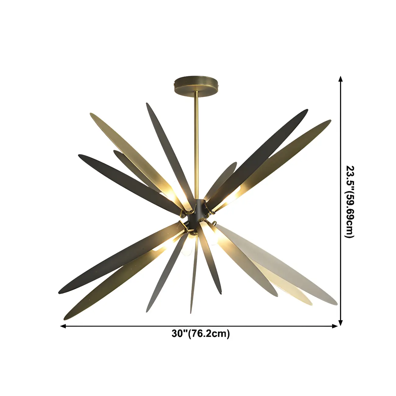 Postmodern Style Chandelier Light Metal Starburst Pendant Light for Living Room Image - 12 | homeyfad