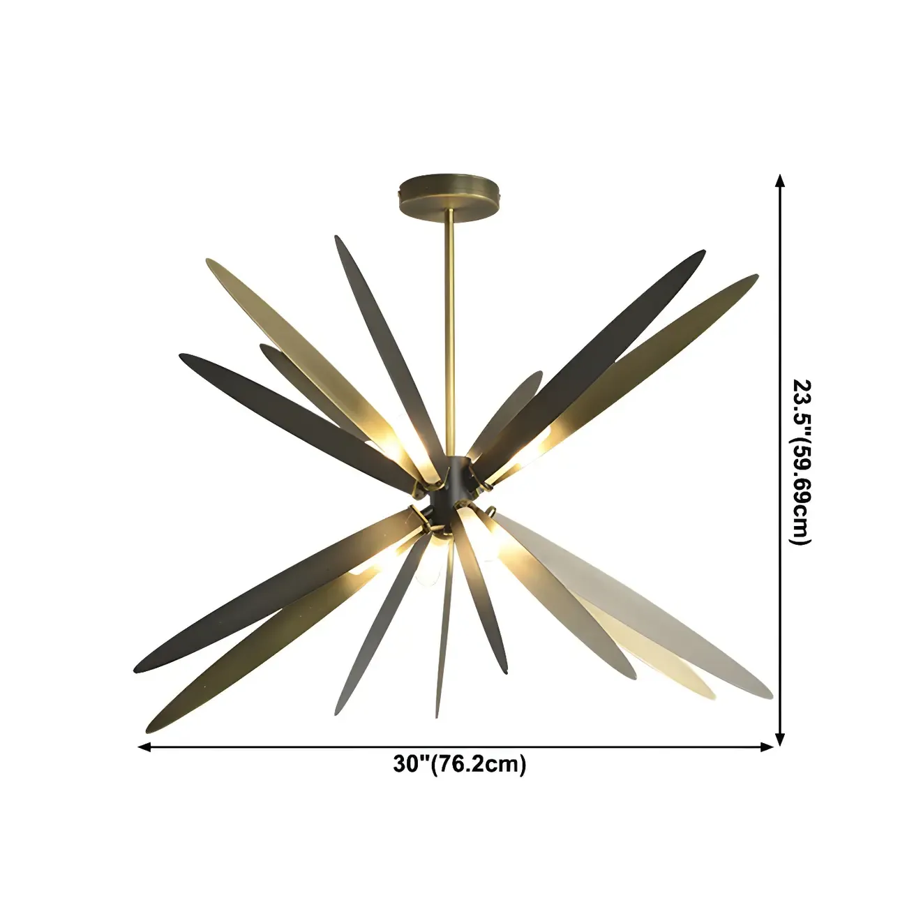 Postmodern Style Chandelier Light Metal Starburst Pendant Light for Living Room Image - 12
