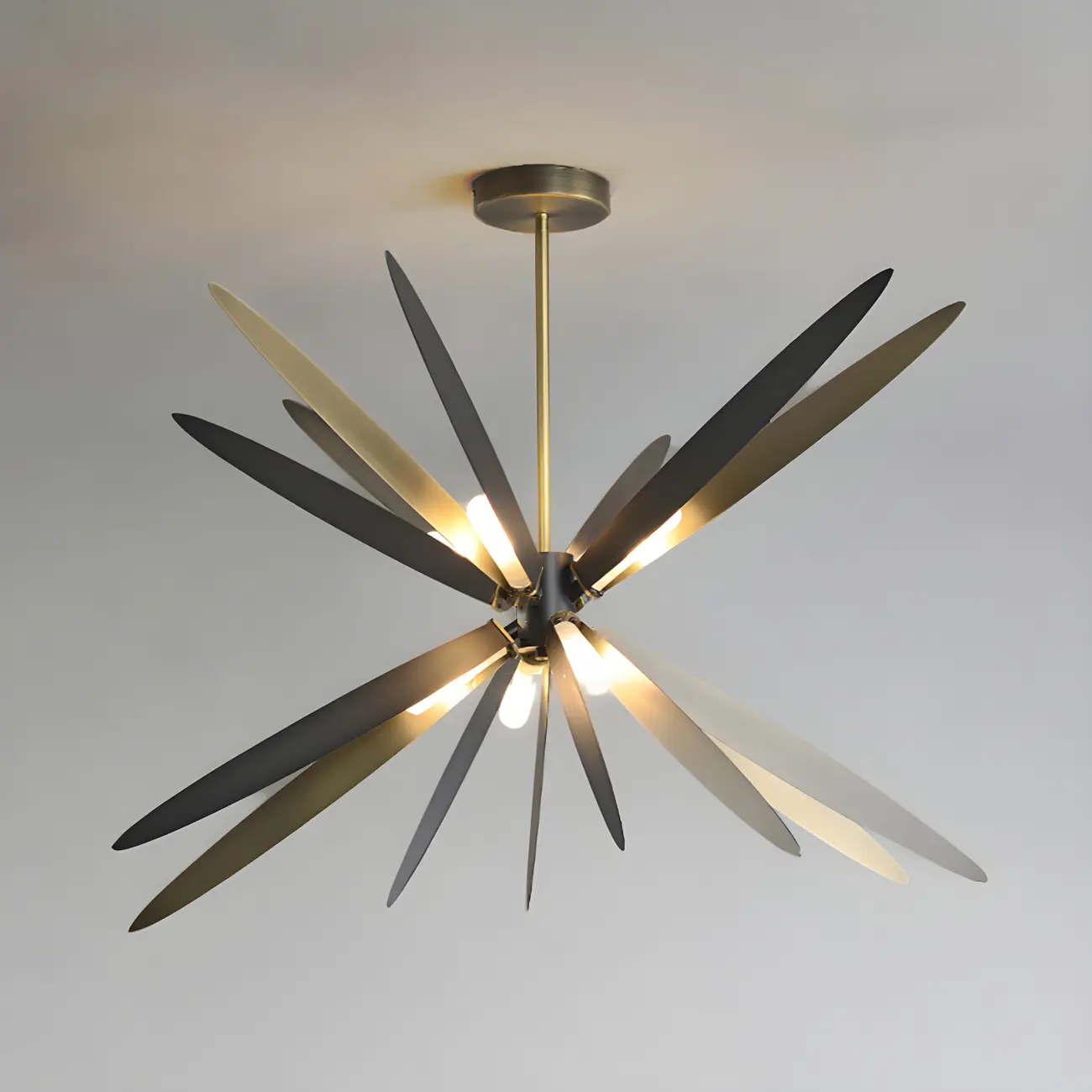 Postmodern Style Chandelier Light Metal Starburst Pendant Light for Living Room Image - 9 | homeyfad