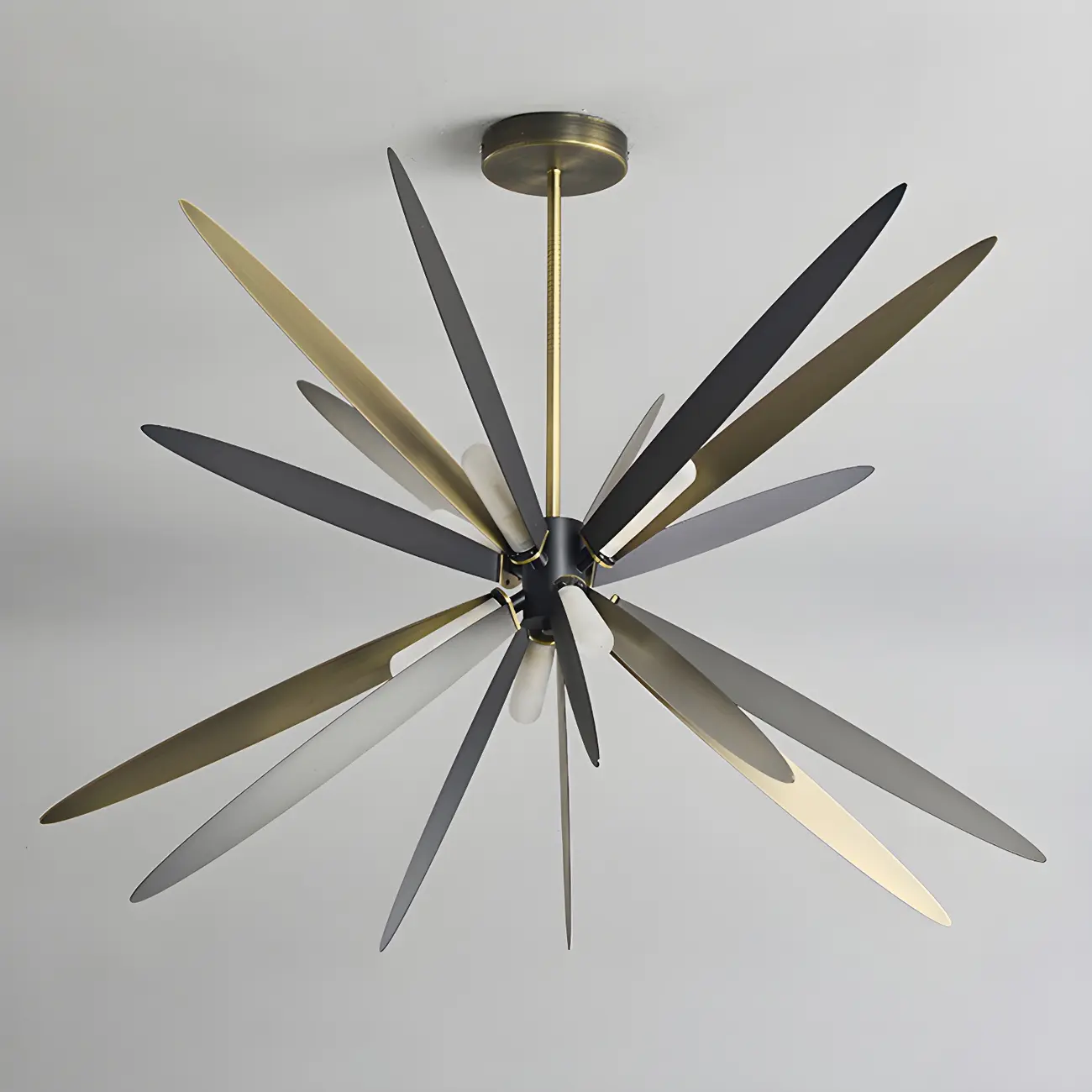 Postmodern Style Chandelier Light Metal Starburst Pendant Light for Living Room Image - 10 | homeyfad