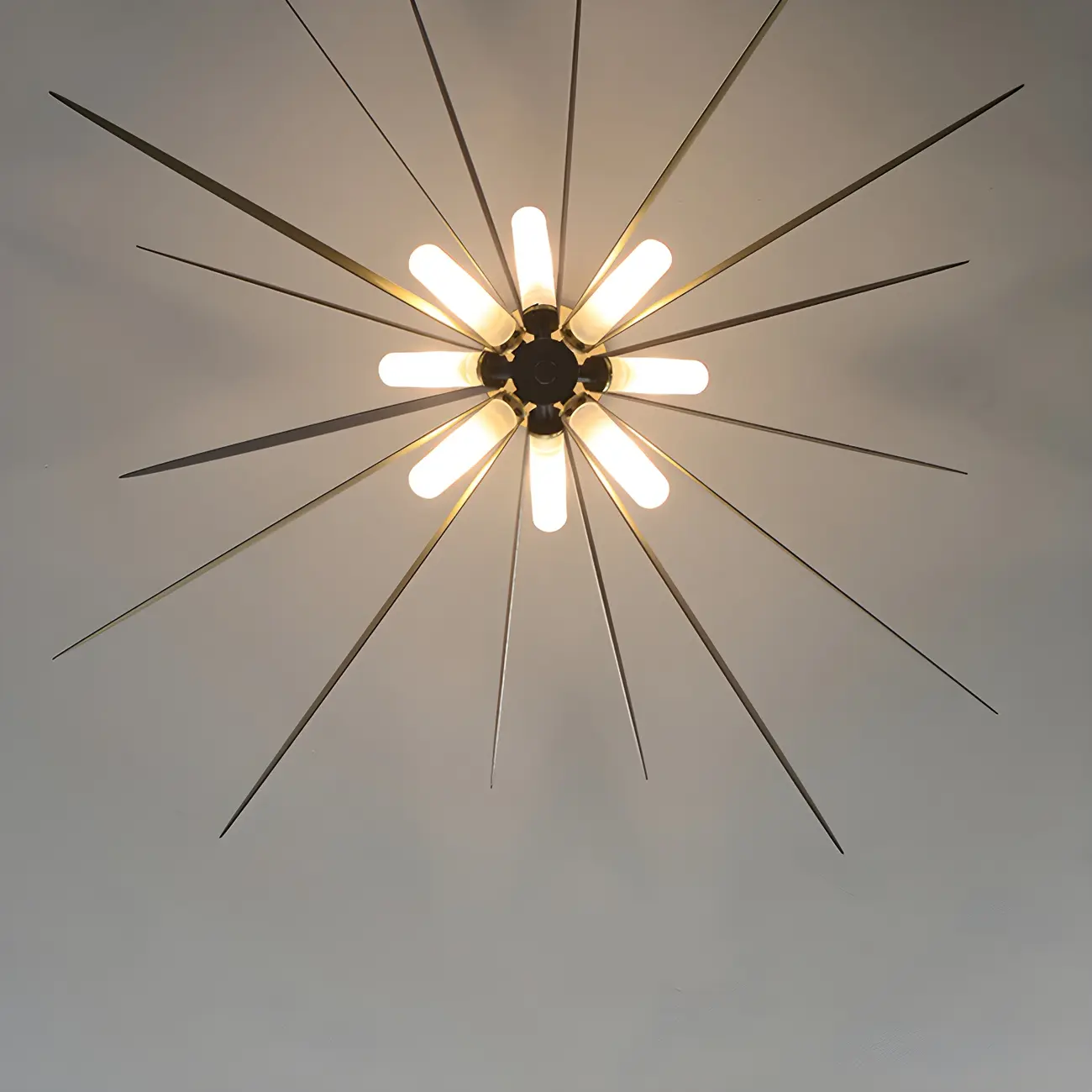 Postmodern Style Chandelier Light Metal Starburst Pendant Light for Living Room Image - 7 | homeyfad