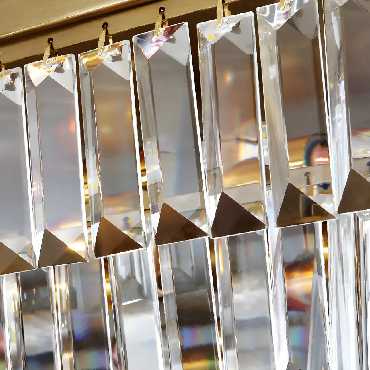 Modern Adjustable Crystal Pendant Light in Gold Image - 4