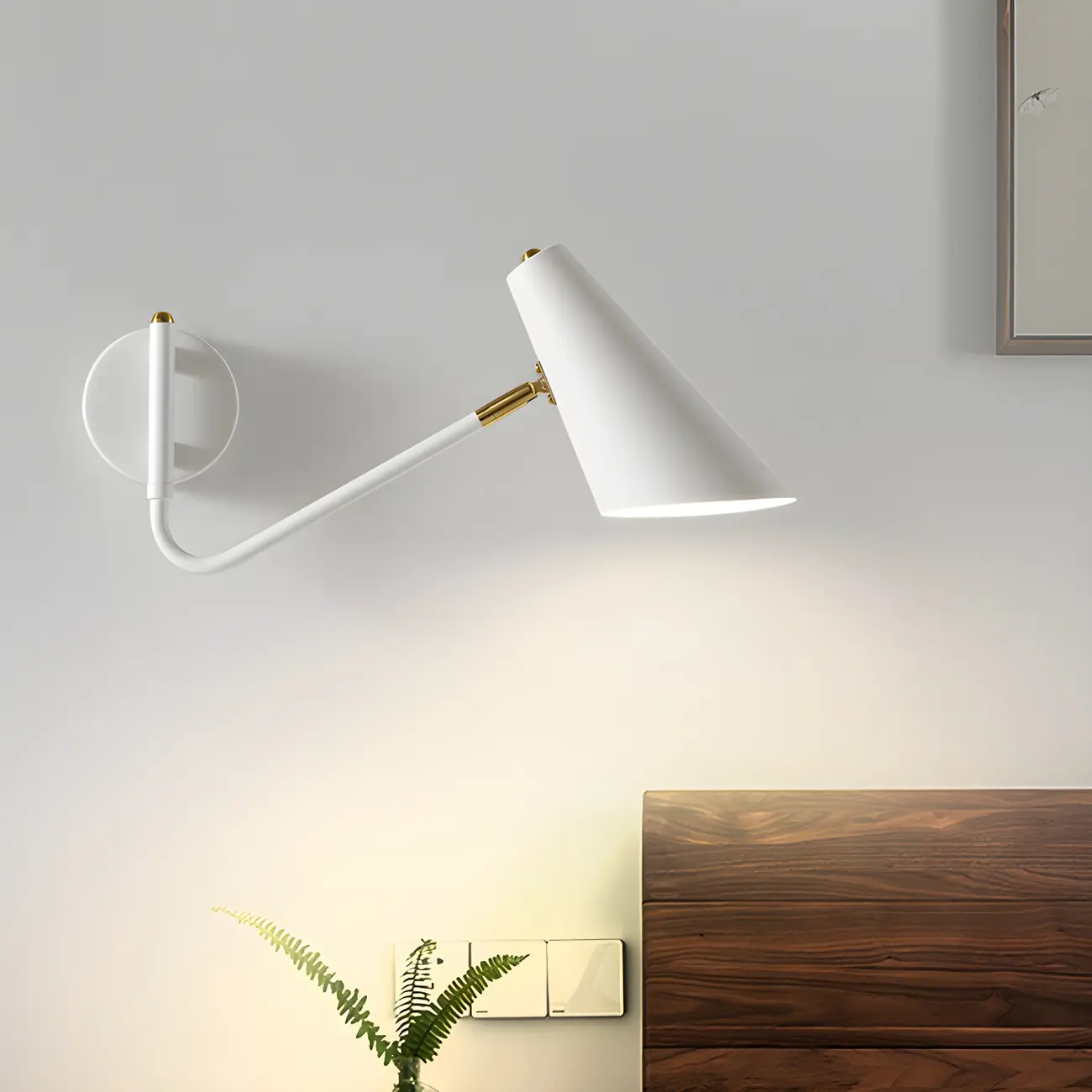Modern Metal Simple Swing Arm Wall Light Image - 4 | homeyfad