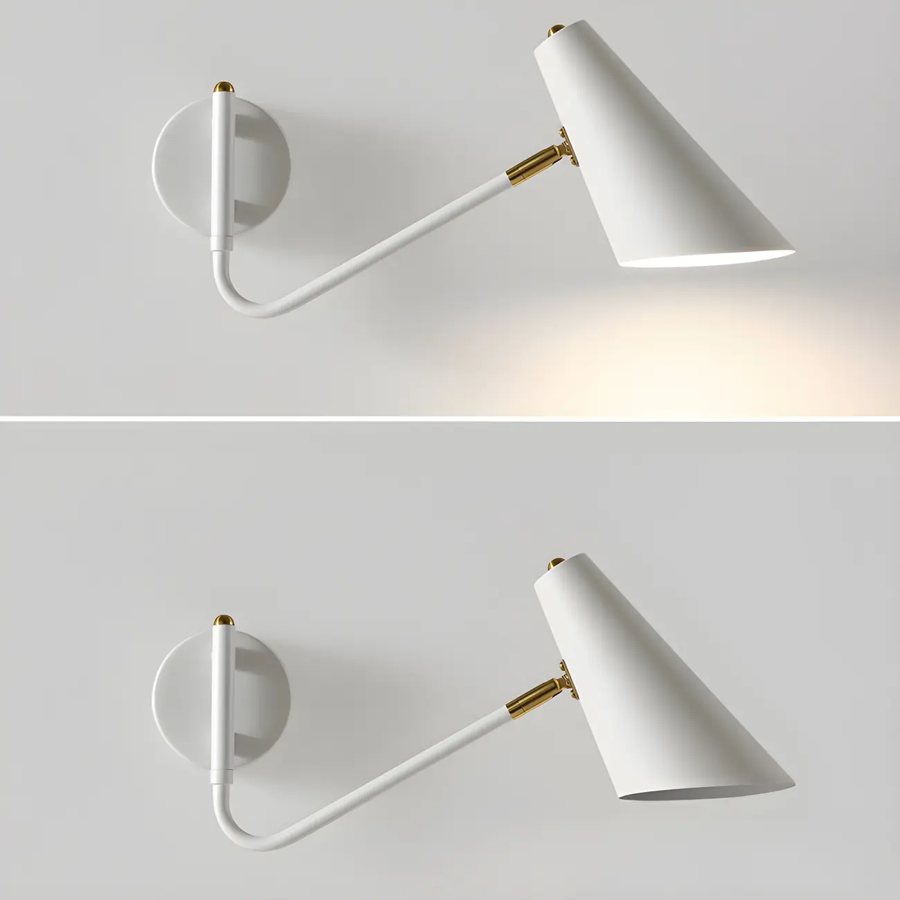 Modern Metal Simple Swing Arm Wall Light Image - 8 | homeyfad