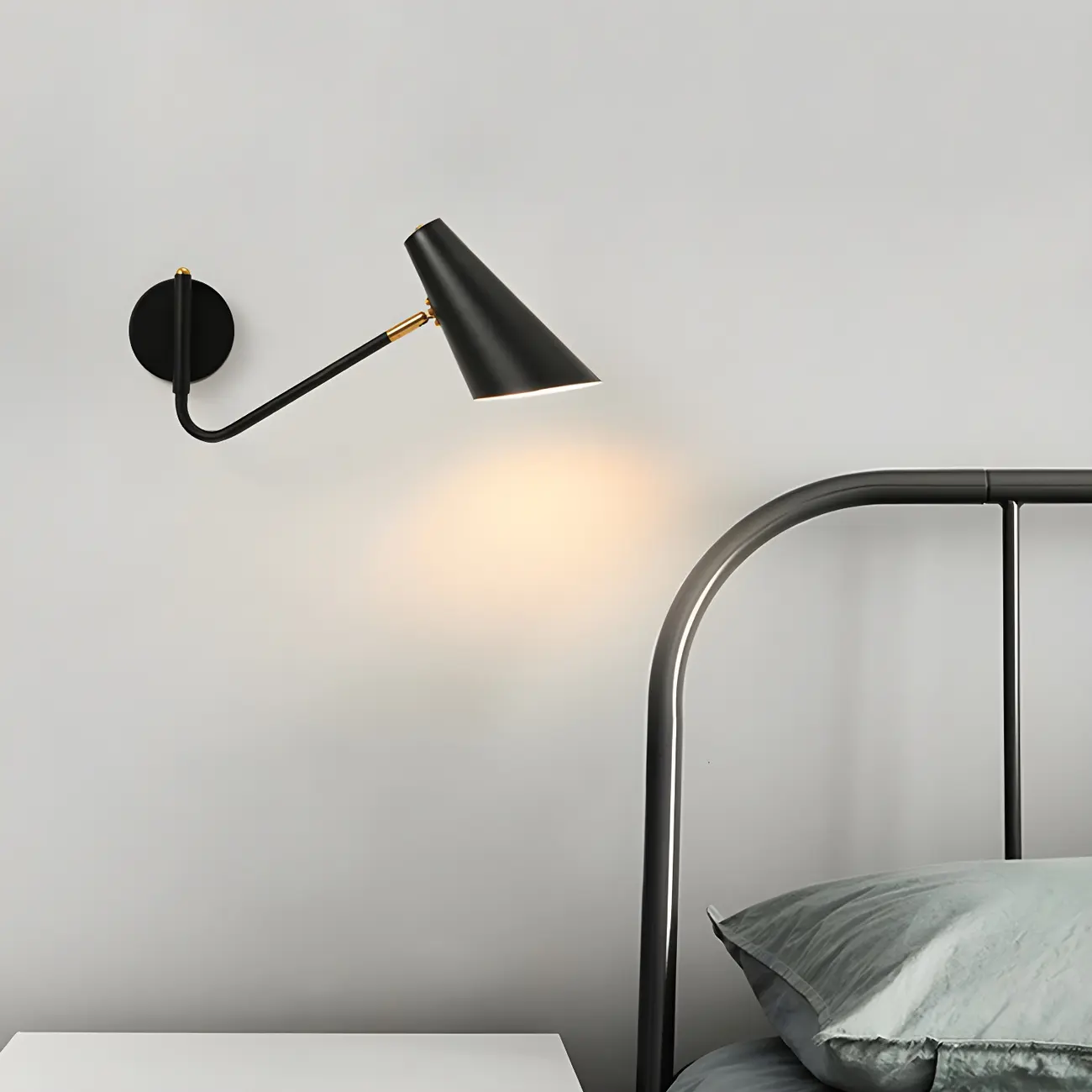 Modern Metal Simple Swing Arm Wall Light Image - 2 | homeyfad