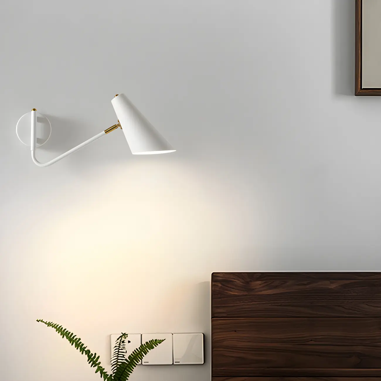 Modern Metal Simple Swing Arm Wall Light Image - 3 | homeyfad