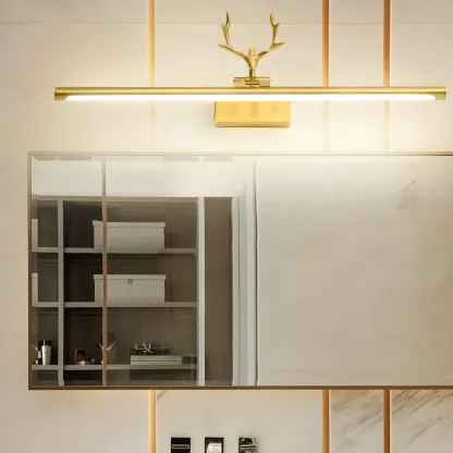 Modern Gold Antler Linear LED Bathroom Vanity Lights