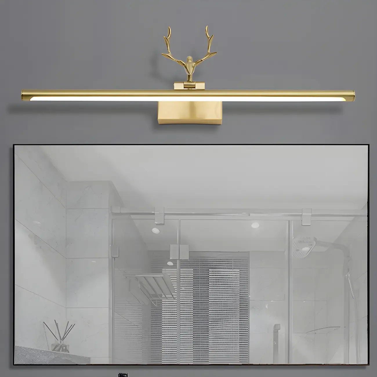 Modern Gold Antler Linear LED Bathroom Vanity Lights