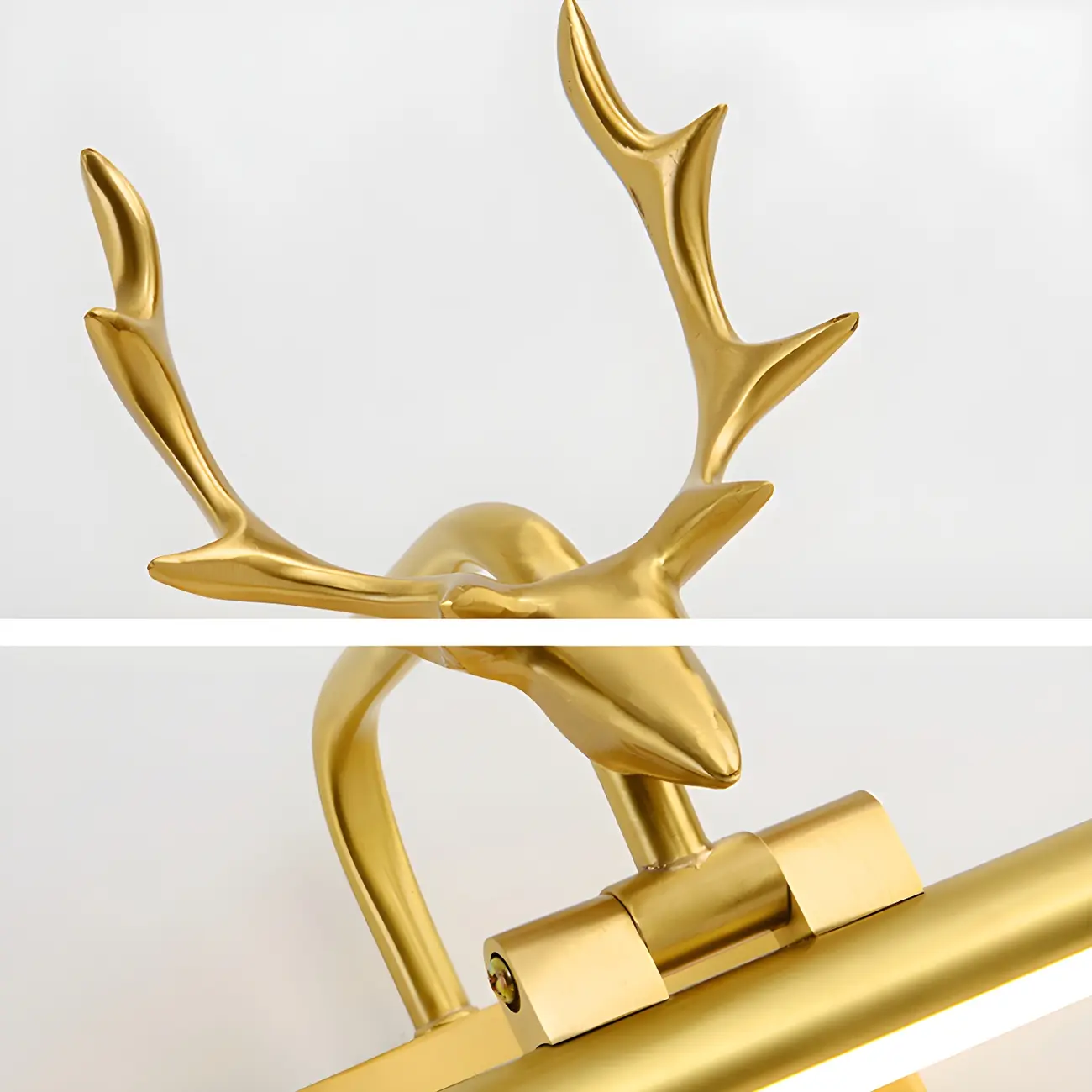 Modern Gold Antler Linear LED Bathroom Vanity Lights | homeyfad
