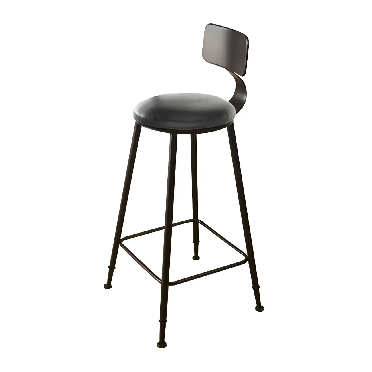 Industrial Pine Wood Counter Table Set with 5 Stools Image - 4