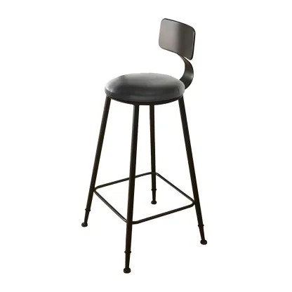 Industrial Pine Wood Counter Table Set with 5 Stools Image - 4