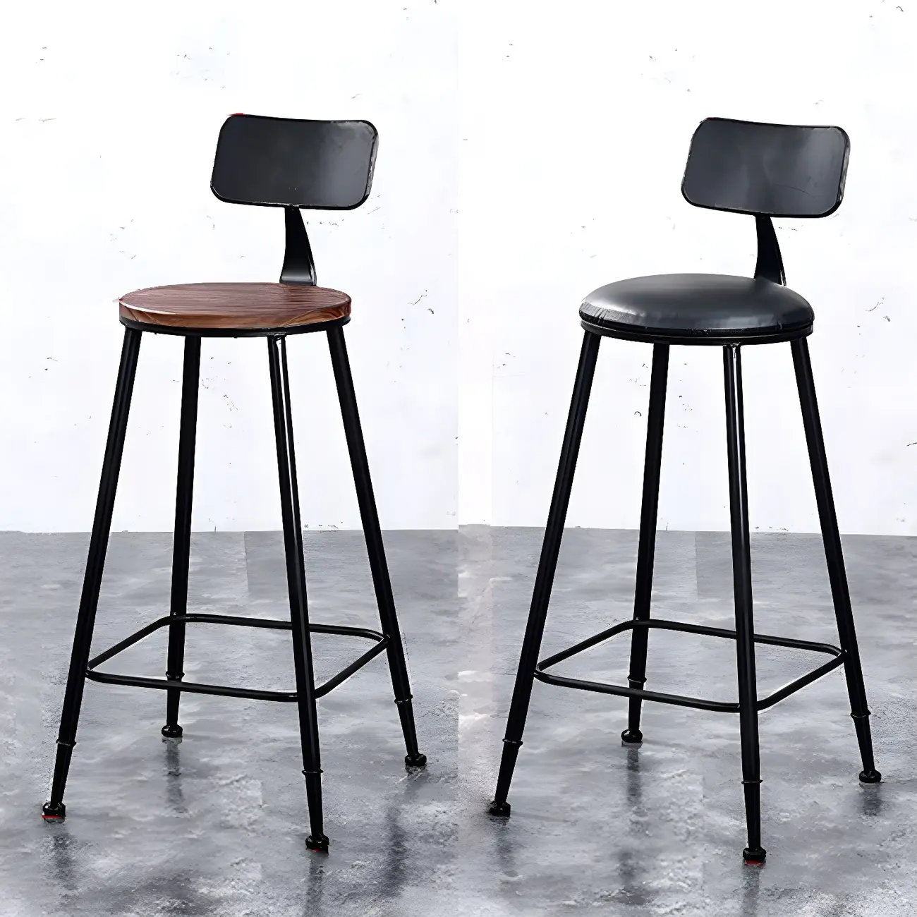 Industrial Pine Wood Counter Table Set with 5 Stools Image - 13 | homeyfad