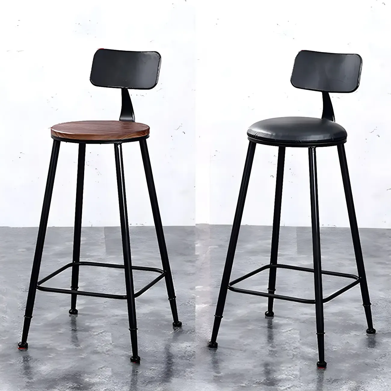 Industrial Pine Wood Counter Table Set with 5 Stools Image - 13