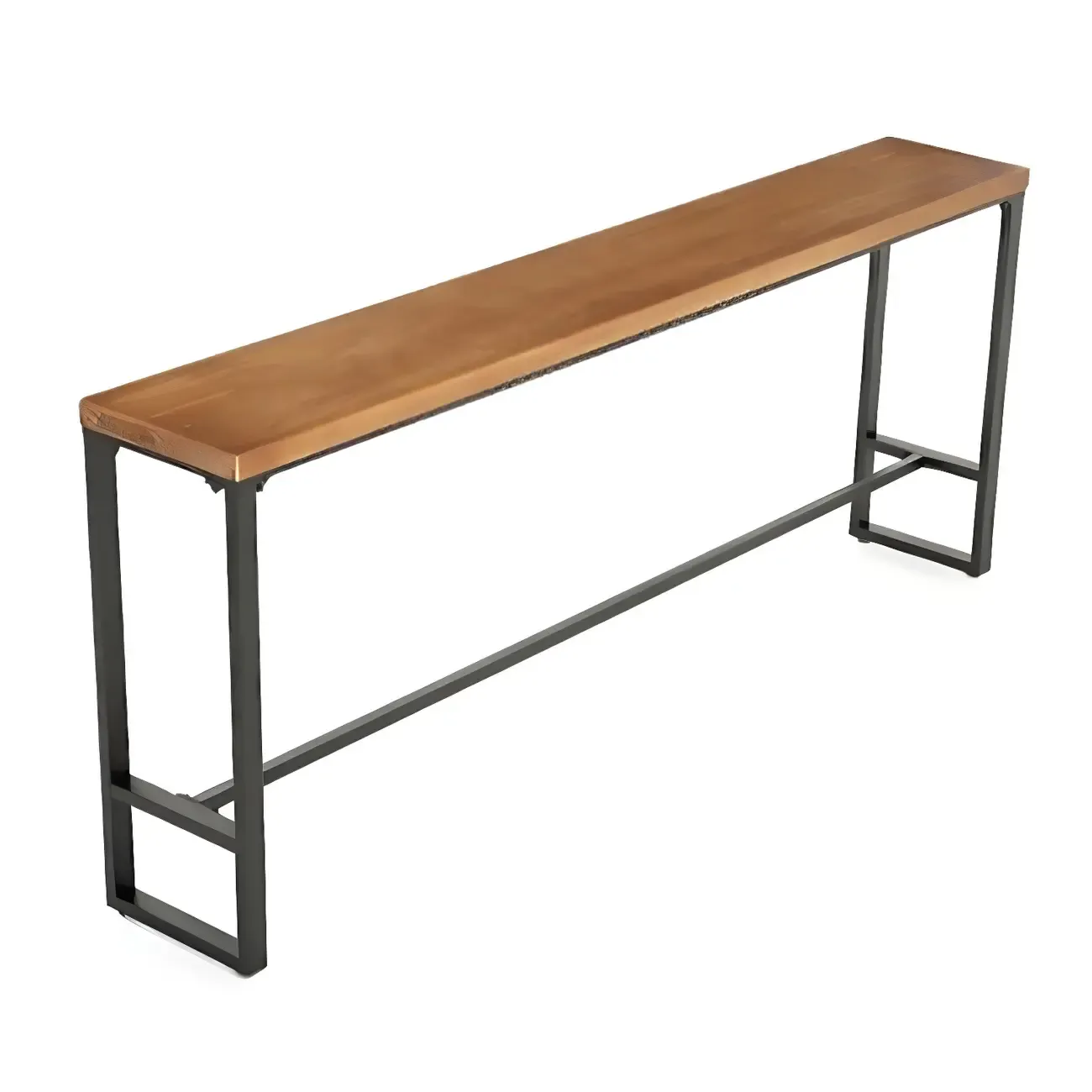 Industrial Pine Wood Counter Table Set with 5 Stools Image - 14