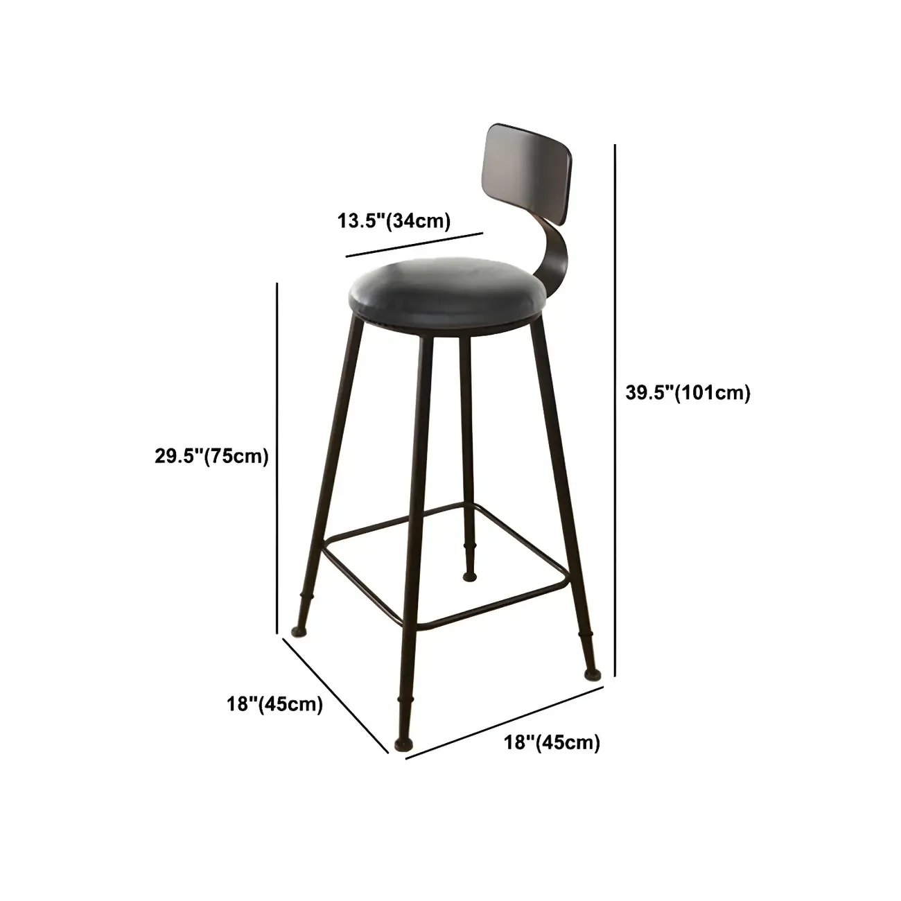 Industrial Pine Wood Counter Table Set with 5 Stools Image - 18