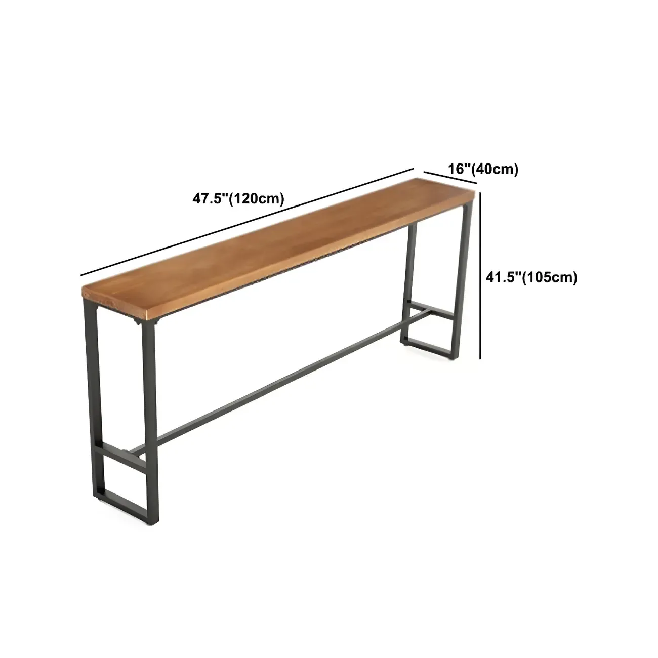 Industrial Pine Wood Counter Table Set with 5 Stools Image - 19