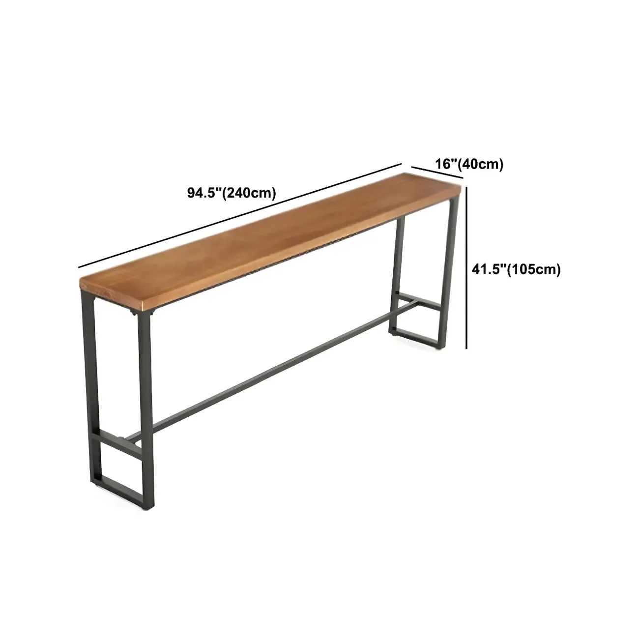 Industrial Pine Wood Counter Table Set with 5 Stools Image - 25
