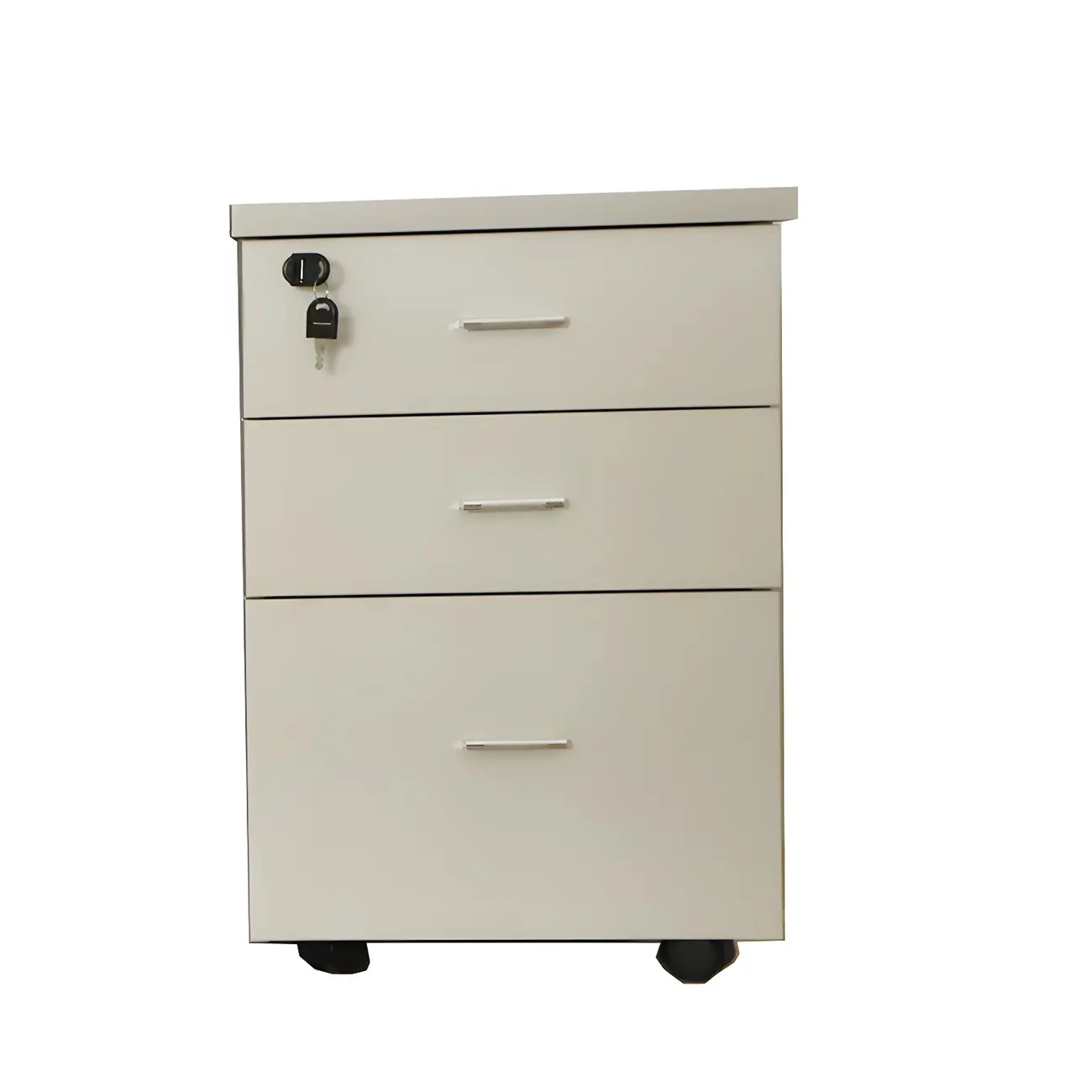 Glam Wooden Lockable Vertical Filing Cabinets with Office Storage Image - 2 | homeyfad