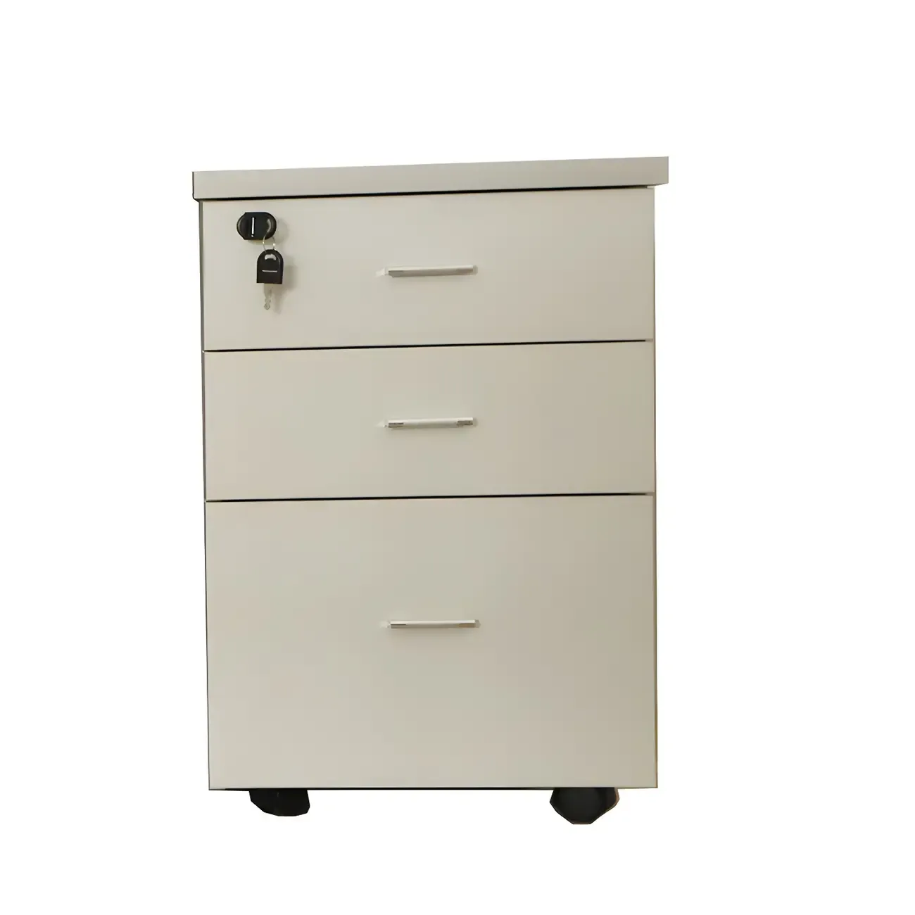 Glam Wooden Lockable Vertical Filing Cabinets with Office Storage Image - 2