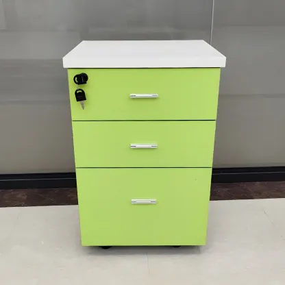 Glam Wooden Lockable Vertical Filing Cabinets with Office Storage Image - 8