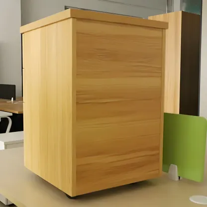 Glam Wooden Lockable Vertical Filing Cabinets with Office Storage Image - 11