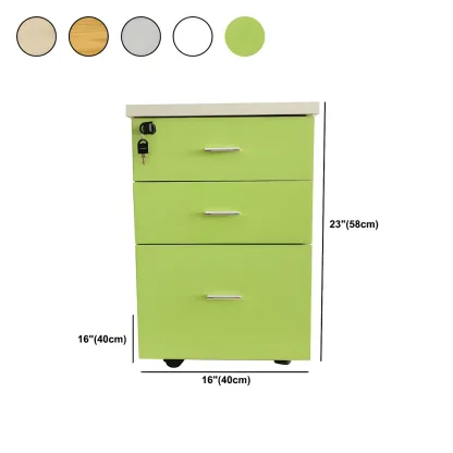 Glam Wooden Lockable Vertical Filing Cabinets with Office Storage #size
