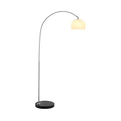 Nordic Glass Dome Arched Steel Floor Lamp Image - 6