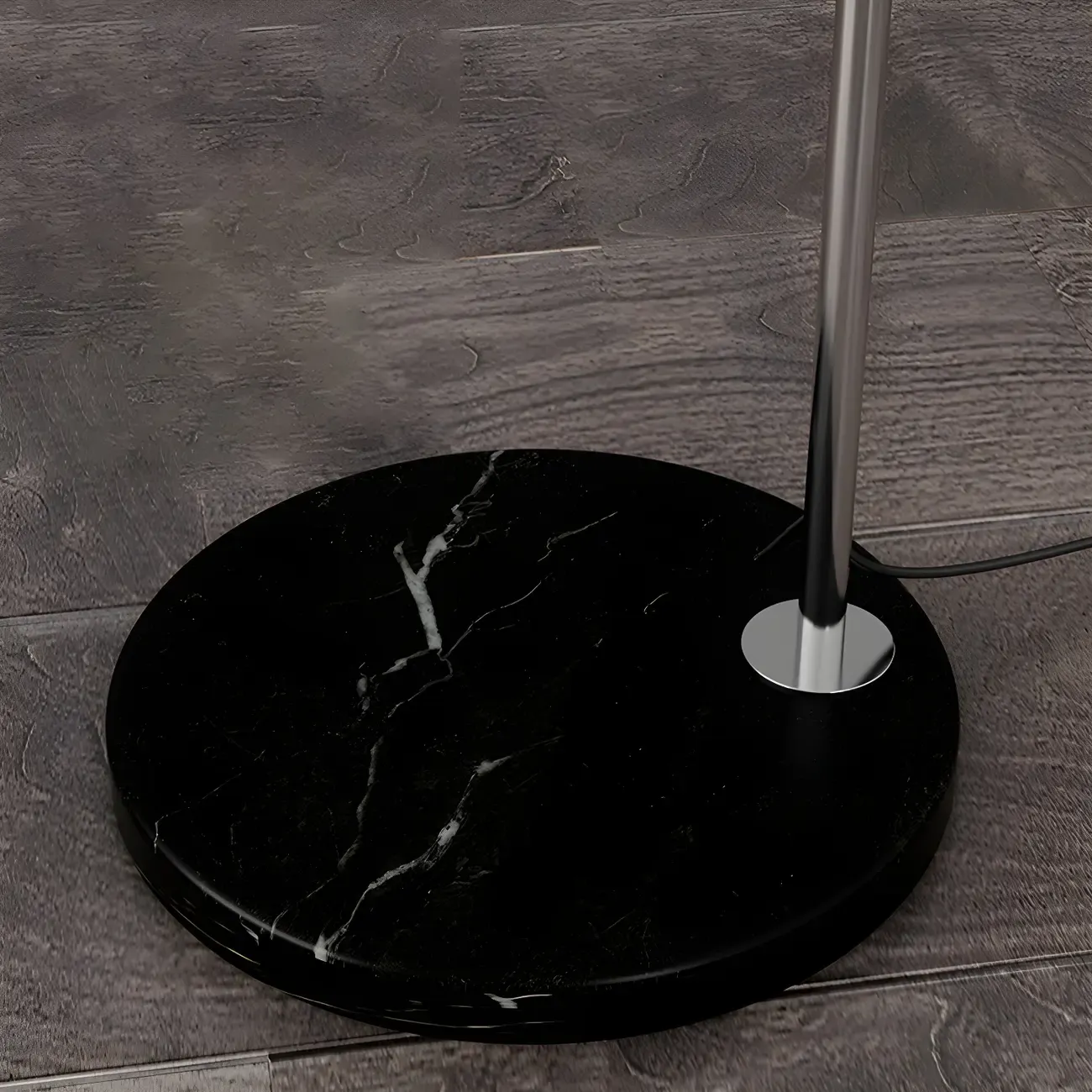 Nordic Glass Dome Arched Steel Floor Lamp Image - 9