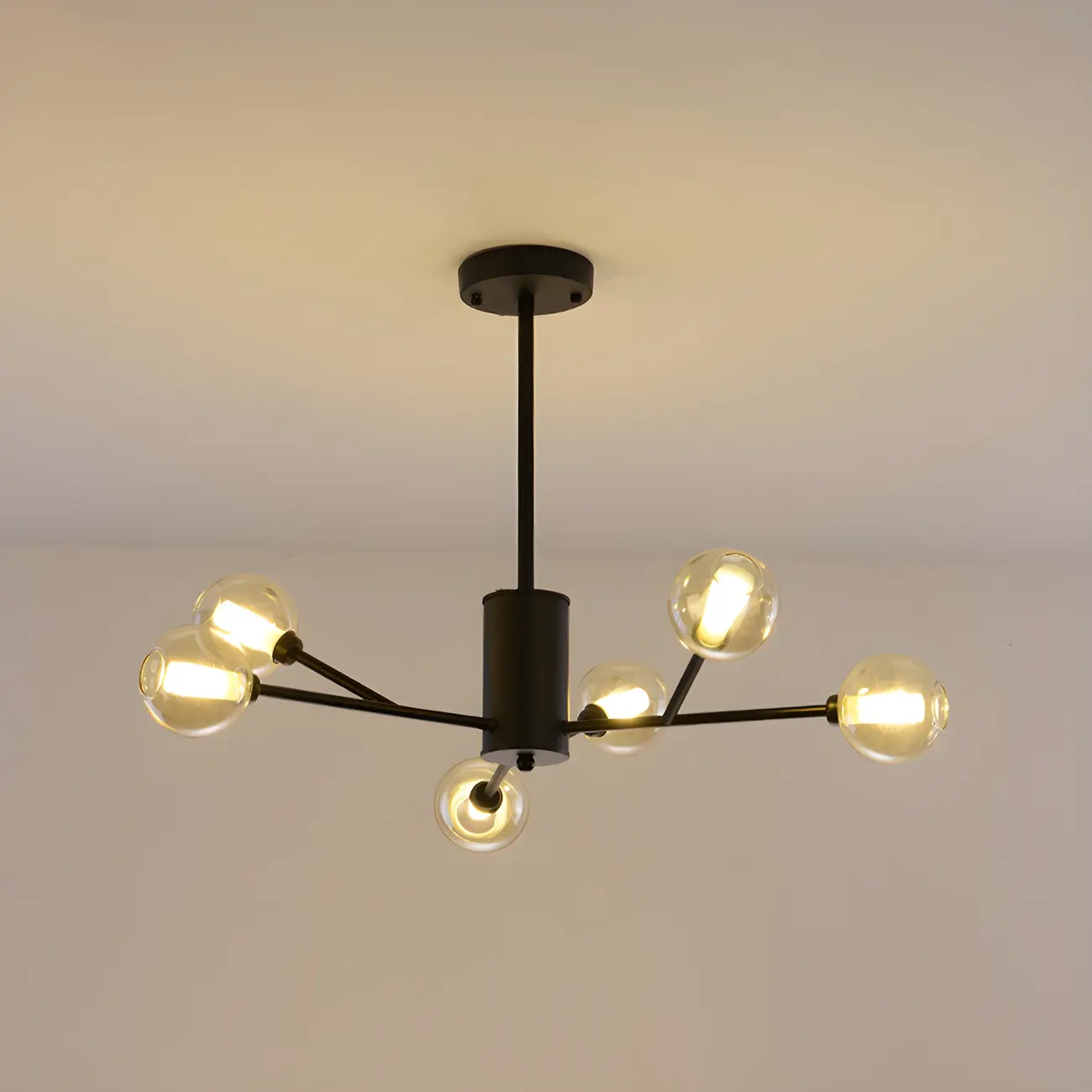 Gold Linear Glass Modern Crystal Chandelier Light Image - 12 | homeyfad