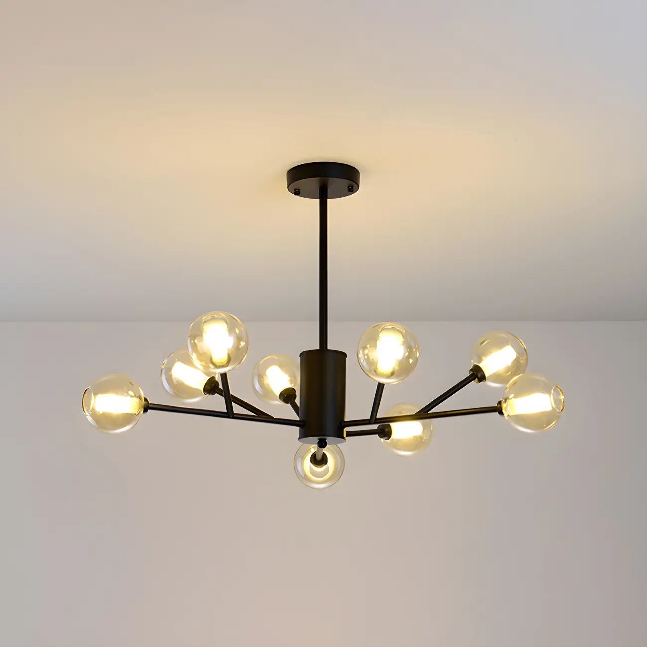 Gold Linear Glass Modern Crystal Chandelier Light Image - 19 | homeyfad