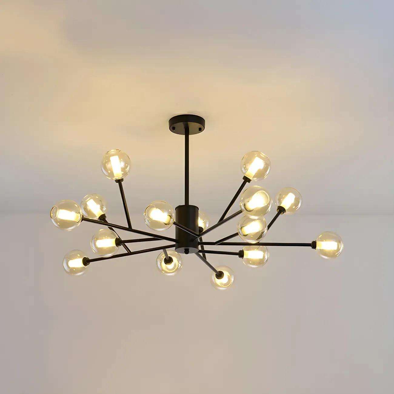 Gold Linear Glass Modern Crystal Chandelier Light Image - 20