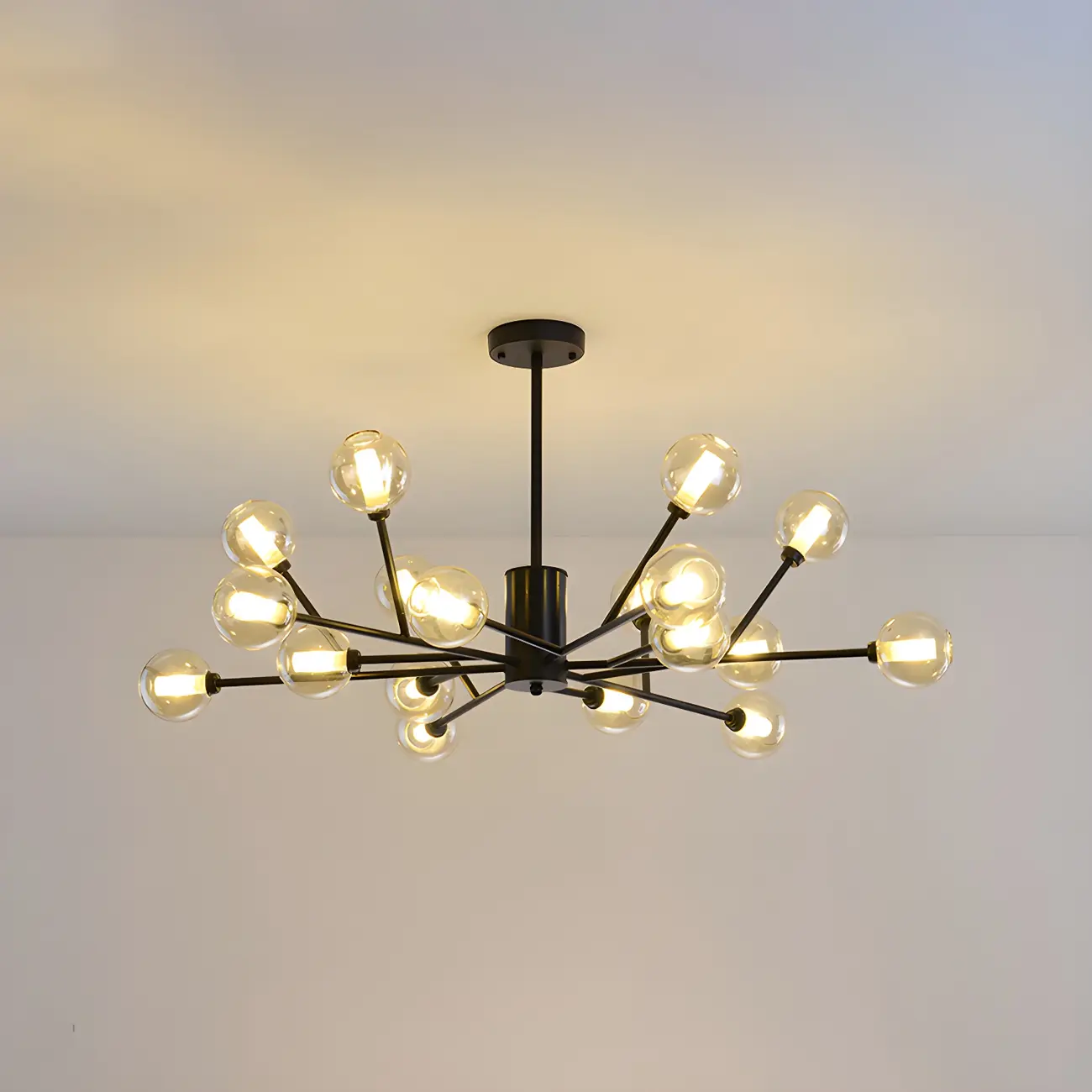 Gold Linear Glass Modern Crystal Chandelier Light Image - 21 | homeyfad