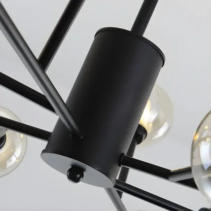 Gold Linear Glass Modern Crystal Chandelier Light Image - 9